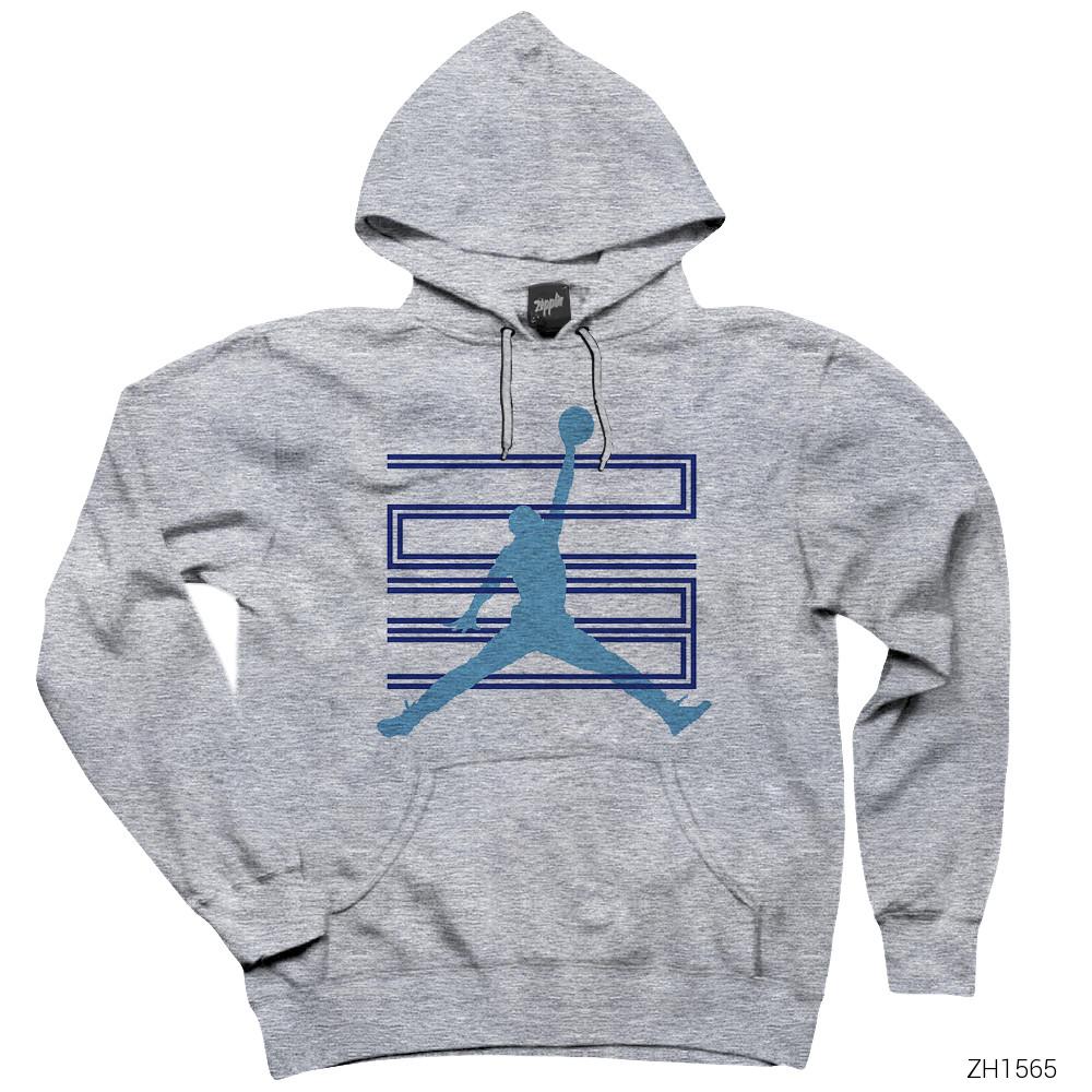 Jordan 23 Gri Kapşonlu Sweatshirt Hoodie