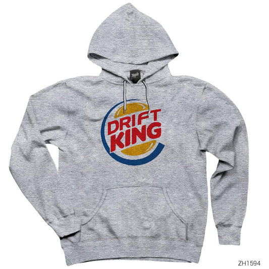 Drift King 1 Gri Kapşonlu Sweatshirt Hoodie