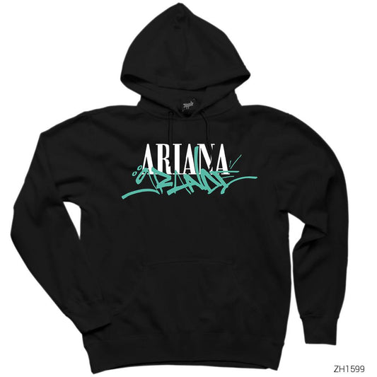 Ariana Grande Siyah Kapşonlu Sweatshirt Hoodie