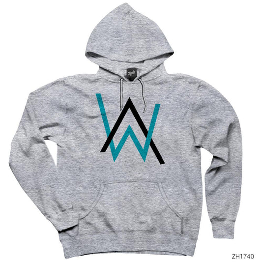 Alan Walker Classic Gri Kapşonlu Sweatshirt Hoodie
