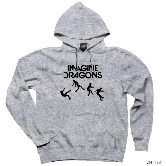 Imagine Dragons Fall Gri Kapşonlu Sweatshirt Hoodie