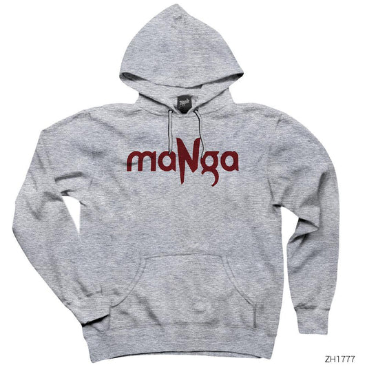 Manga Gri Kapşonlu Sweatshirt Hoodie