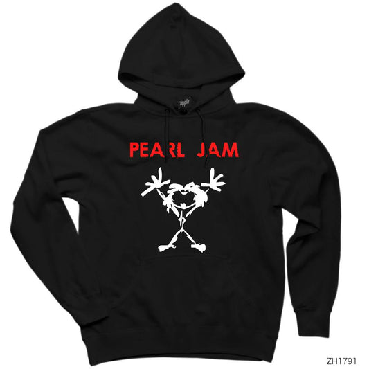 Pearl Jam Mascot Siyah Kapşonlu Sweatshirt Hoodie