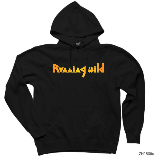 Running Wild Siyah Kapşonlu Sweatshirt Hoodie