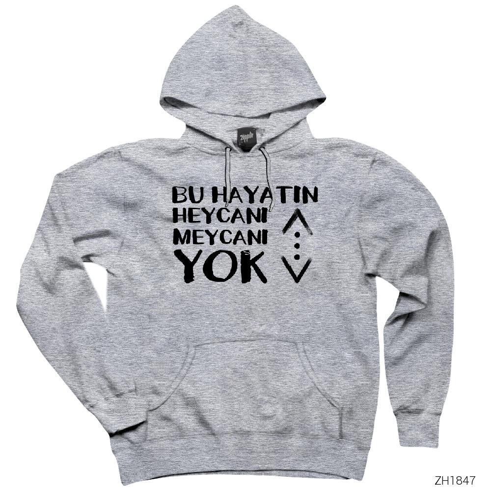 Gazapizm Heycanı Meycanı Yok Gri Kapşonlu Sweatshirt Hoodie