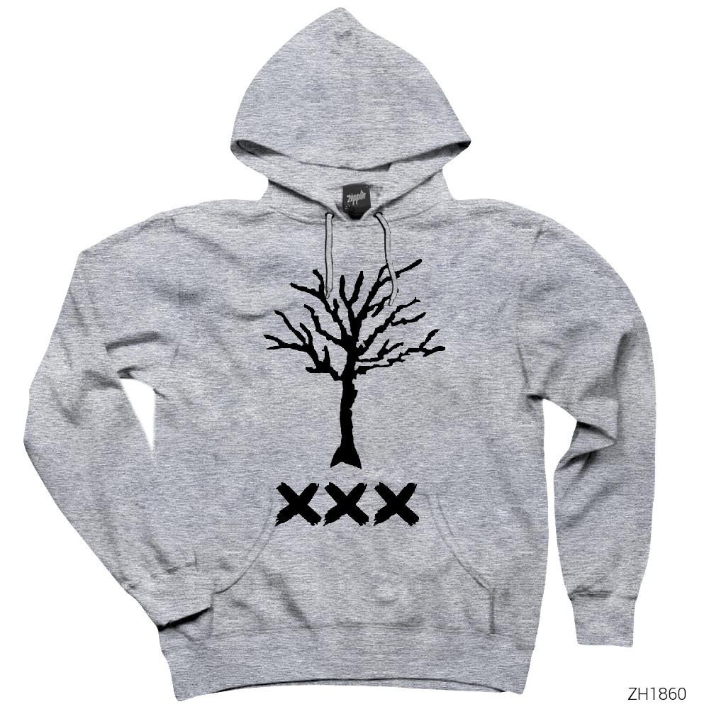 XXX Tentection Tribute Gri Kapşonlu Sweatshirt Hoodie