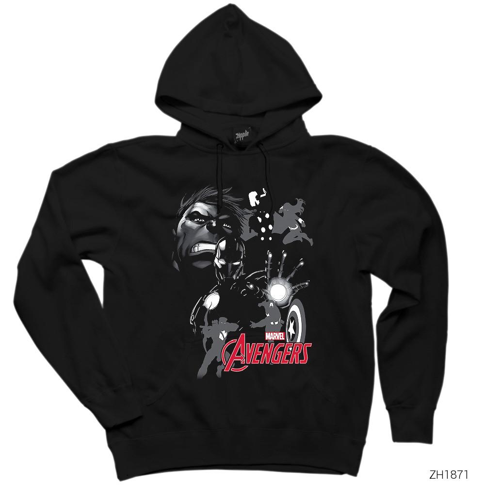 Avengers End Game Cover Siyah Kapşonlu Sweatshirt Hoodie