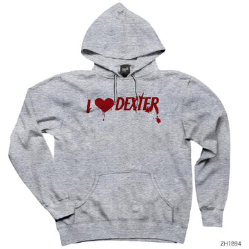 Dexter Love Gri Kapşonlu Sweatshirt Hoodie