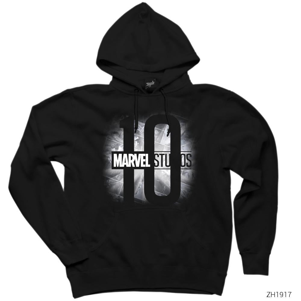 Marvel Studios 10 Siyah Kapşonlu Sweatshirt Hoodie