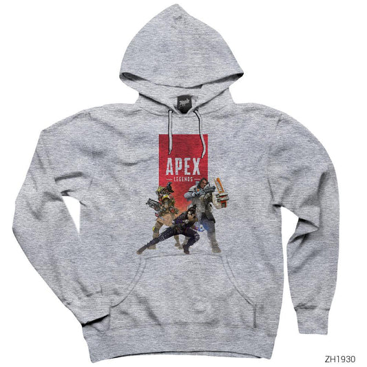 Apex Legends Energy Team Gri Kapşonlu Sweatshirt Hoodie