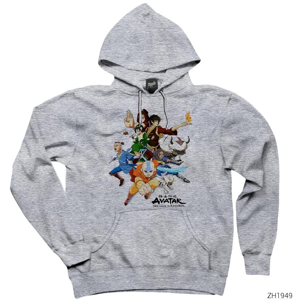 Avatar Team Gri Kapşonlu Sweatshirt Hoodie