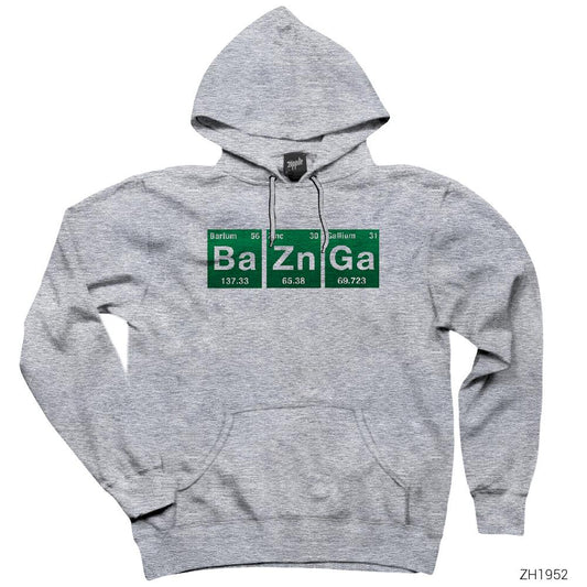 Bazinga Elements Gri Kapşonlu Sweatshirt Hoodie
