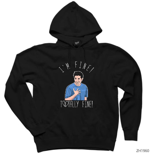 Friends Ross is not fine Siyah Kapşonlu Sweatshirt Hoodie