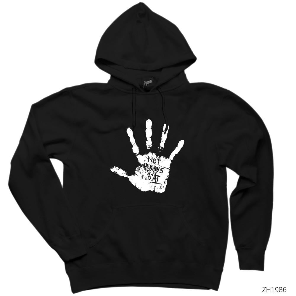 Lost Not Pennys Boat Siyah Kapşonlu Sweatshirt Hoodie