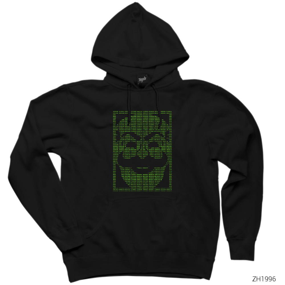 Mr Robot Fsociety Binary Siyah Kapşonlu Sweatshirt Hoodie