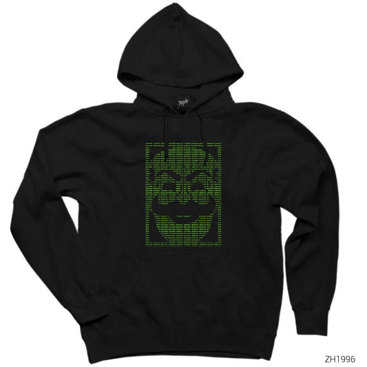 Mr Robot Fsociety Binary Siyah Kapşonlu Sweatshirt Hoodie
