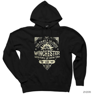 Supernatural A Very Winchester Siyah Kapşonlu Sweatshirt Hoodie