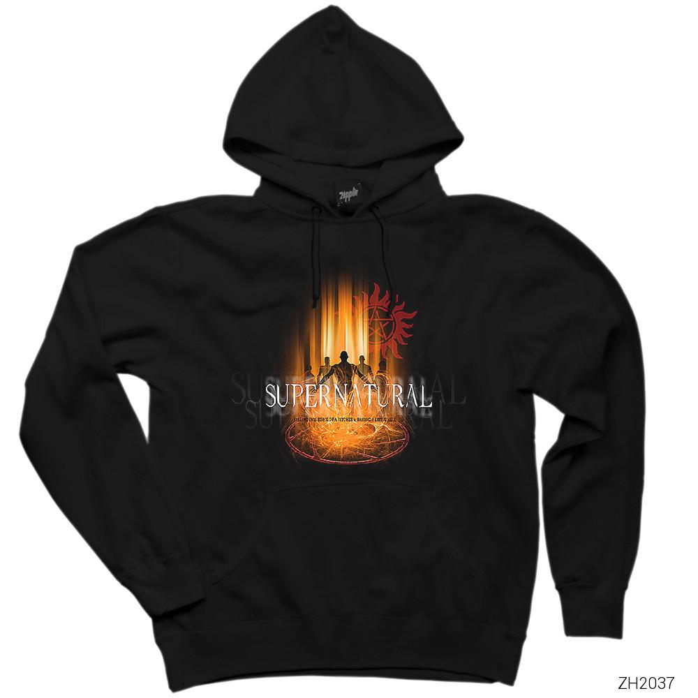 Supernatural Devil Cage Siyah Kapşonlu Sweatshirt Hoodie
