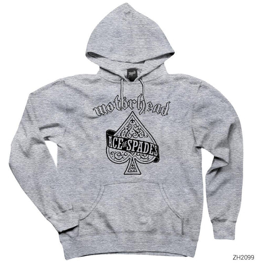 Motörhead Ace of Spades Gri Kapşonlu Sweatshirt Hoodie