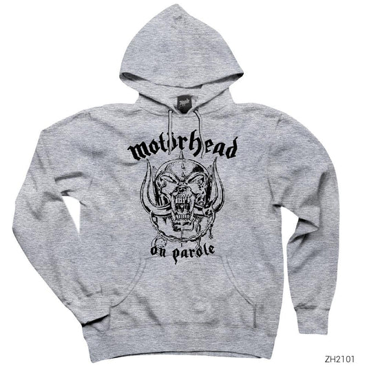 Motörhead On Parole Gri Kapşonlu Sweatshirt Hoodie
