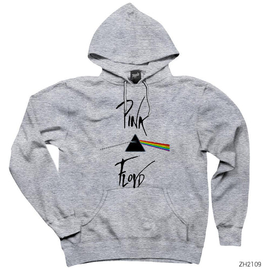 Pink Floyd Dark Side of Moon White Gri Kapşonlu Sweatshirt Hoodie