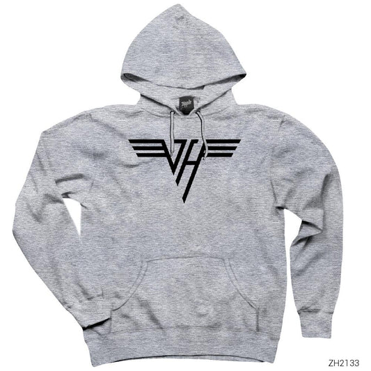 Van Halen Logo Classic Gri Kapşonlu Sweatshirt Hoodie