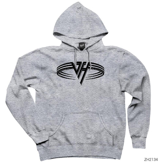 Van Halen Tribute Gri Kapşonlu Sweatshirt Hoodie