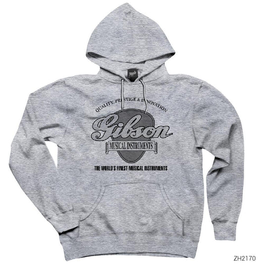 Gibson Gri Kapşonlu Sweatshirt Hoodie
