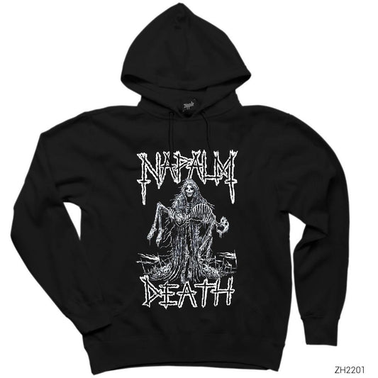 Napalm Death Skeleton Siyah Kapşonlu Sweatshirt Hoodie