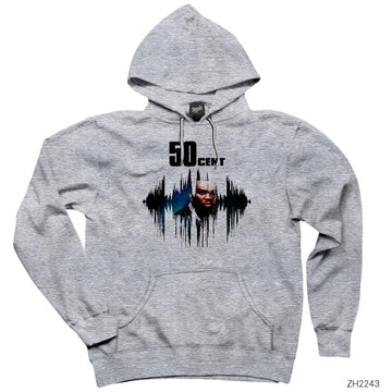 50 Cent Pulse Gri Kapşonlu Sweatshirt Hoodie