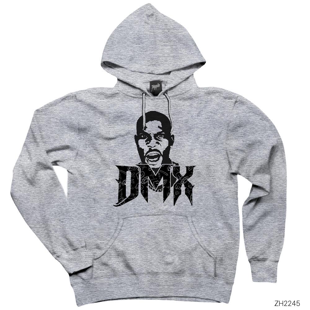 Dmx Earl Simmons Gri Kapşonlu Sweatshirt Hoodie