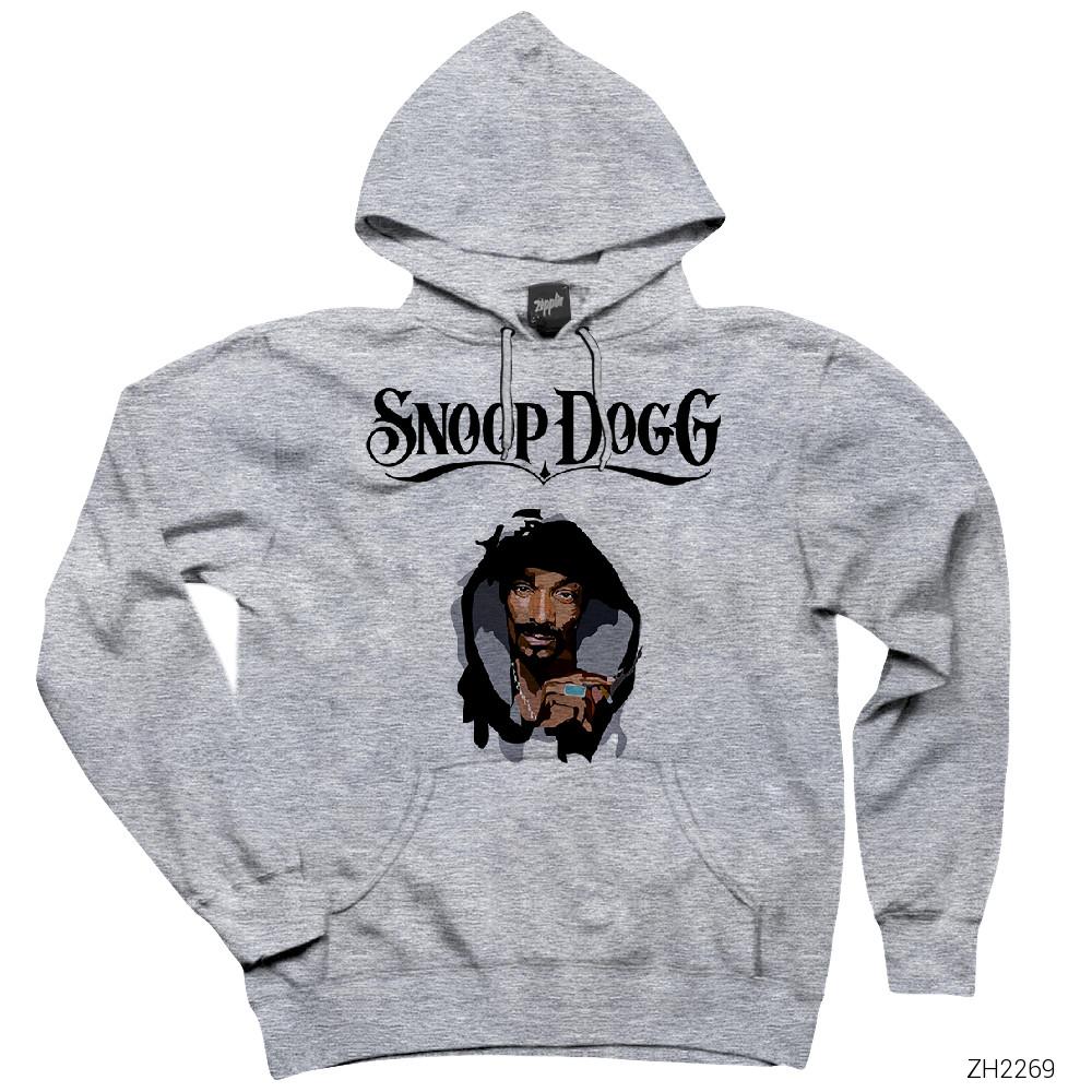 Snoop Dogg Cool Gri Kapşonlu Sweatshirt Hoodie