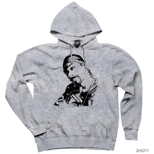 Snoop Dogg Man Gri Kapşonlu Sweatshirt Hoodie