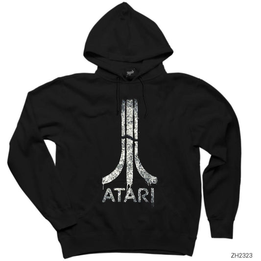 Atari Splash Siyah Kapşonlu Sweatshirt Hoodie