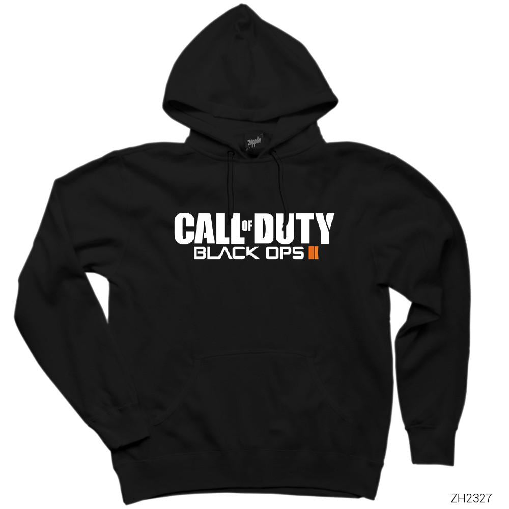 Call of Duty Black Ops III Siyah Kapşonlu Sweatshirt Hoodie