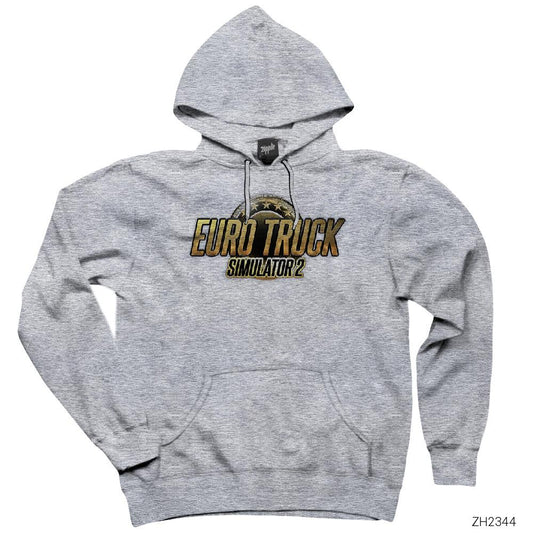 Euro Truck Simulator 2 Gri Kapşonlu Sweatshirt Hoodie