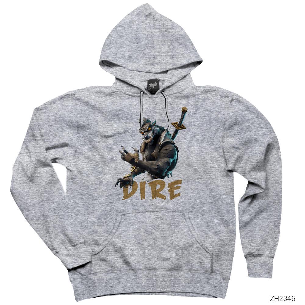 Fortnite Dire Gri Kapşonlu Sweatshirt Hoodie