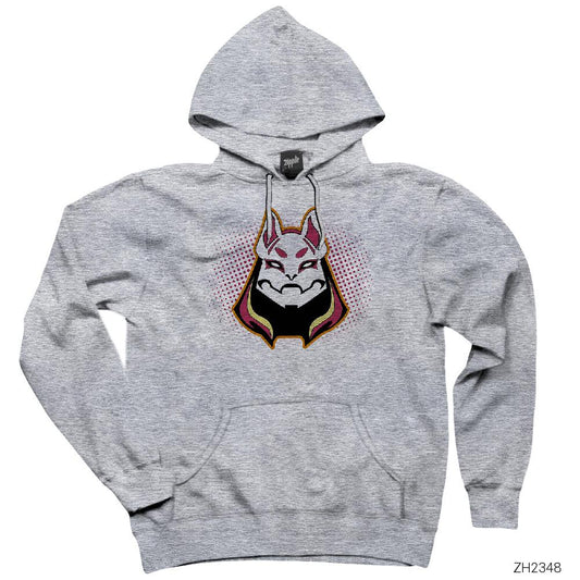 Fortnite Drift Chibi Gri Kapşonlu Sweatshirt Hoodie