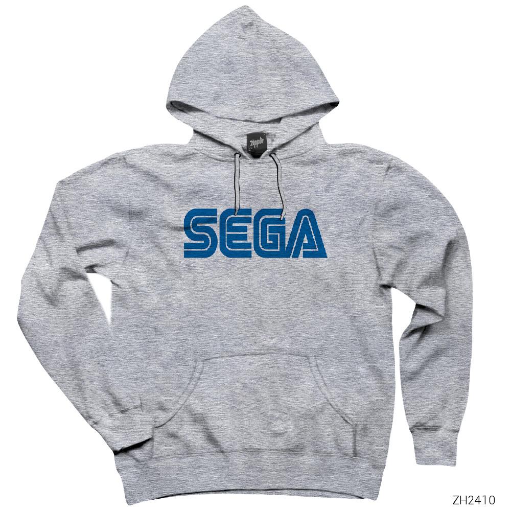 Sega Gri Kapşonlu Sweatshirt Hoodie