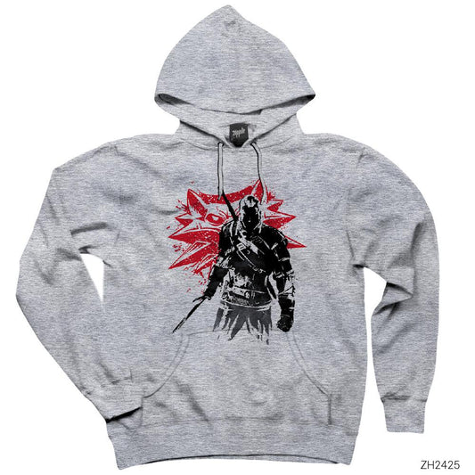 The Witcher Assassin Gri Kapşonlu Sweatshirt Hoodie