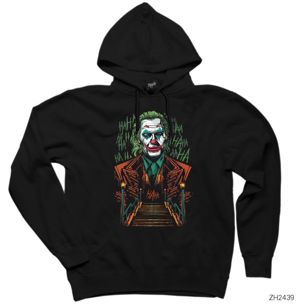 Joker Hahaha Siyah Kapşonlu Sweatshirt Hoodie