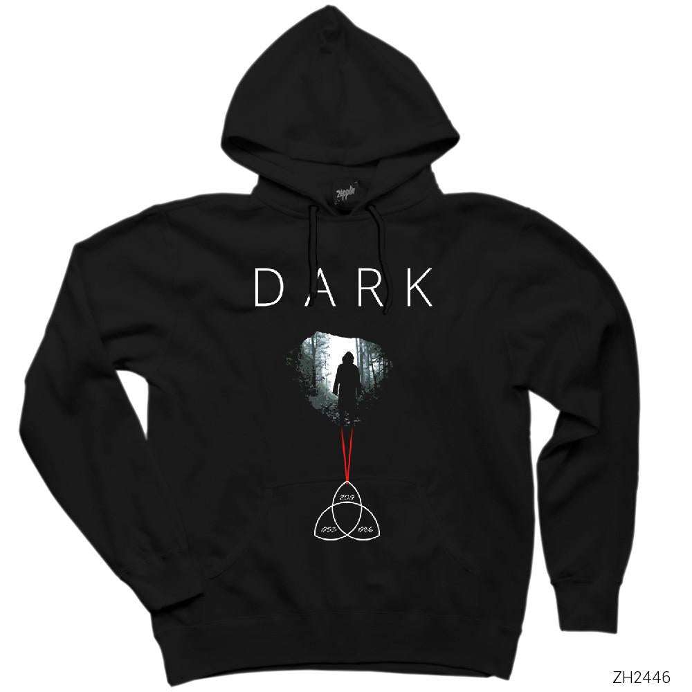 Dark Human Silliuette Siyah Kapşonlu Sweatshirt Hoodie