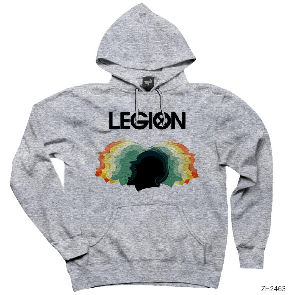 Legion Heads Gri Kapşonlu Sweatshirt Hoodie