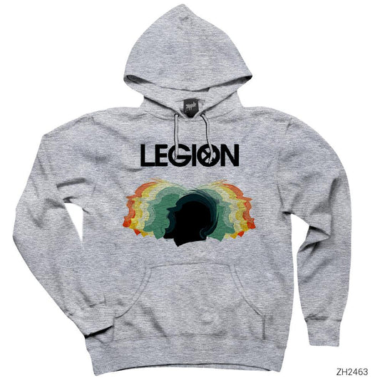Legion Heads Gri Kapşonlu Sweatshirt Hoodie