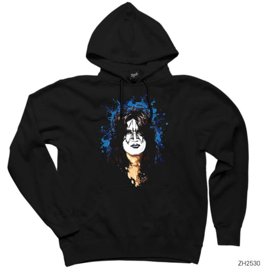 Kiss Tommy Thayer Siyah Kapşonlu Sweatshirt Hoodie