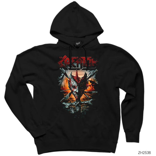 Kreator Knifes Siyah Kapşonlu Sweatshirt Hoodie