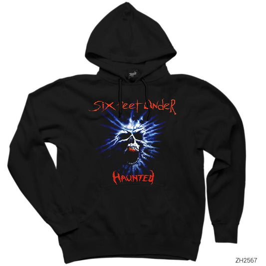 Six Feet Under Haunted Siyah Kapşonlu Sweatshirt Hoodie