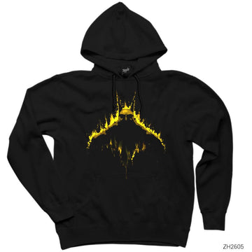 Batman Shadow King Siyah Kapşonlu Sweatshirt Hoodie