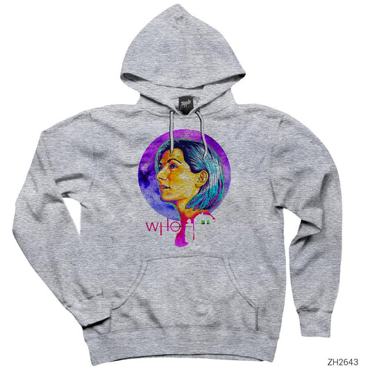 Doctor Who Girl Gri Kapşonlu Sweatshirt Hoodie