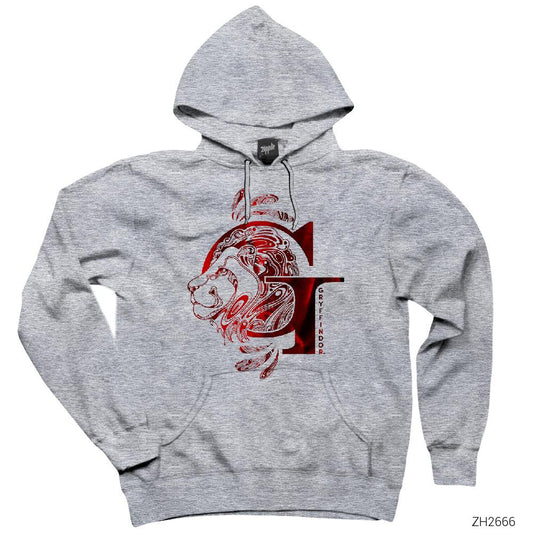 Harry Potter Gryffindor Gri Kapşonlu Sweatshirt Hoodie